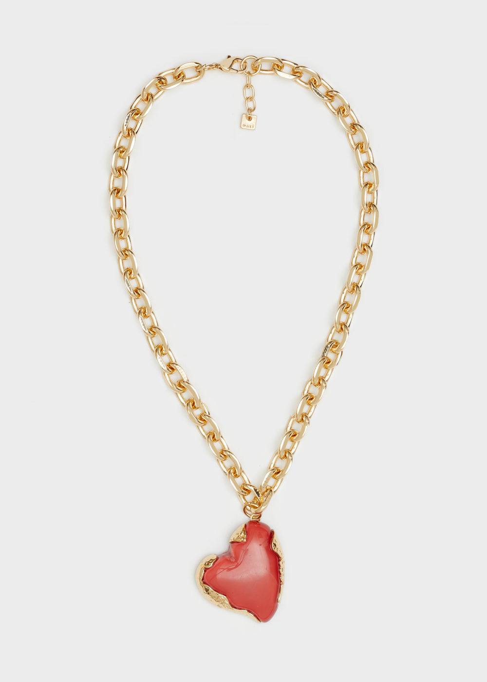 Nalí GLASS RED HEART NECKLACE Limitato a 3 giorni