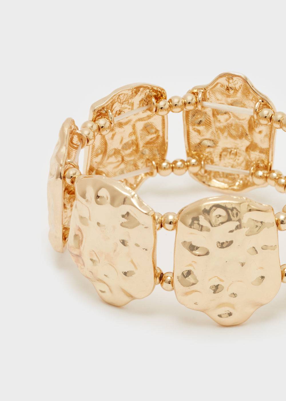 Nalí BRACELET W/ HAMMERED SURFACE IN GOLD Black Friday Prezzi