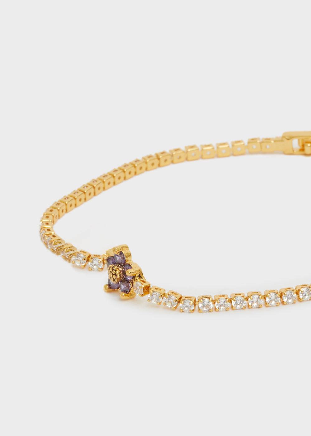 Nalí BRACELET W/ LILIAC ZIRCON FLOWERS In vendita