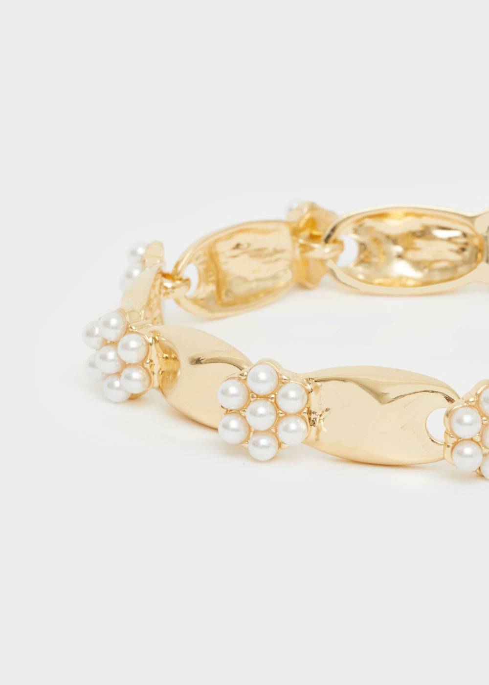Nalí GOLD BRACELET W/ WHITE PEARLS Duty-free