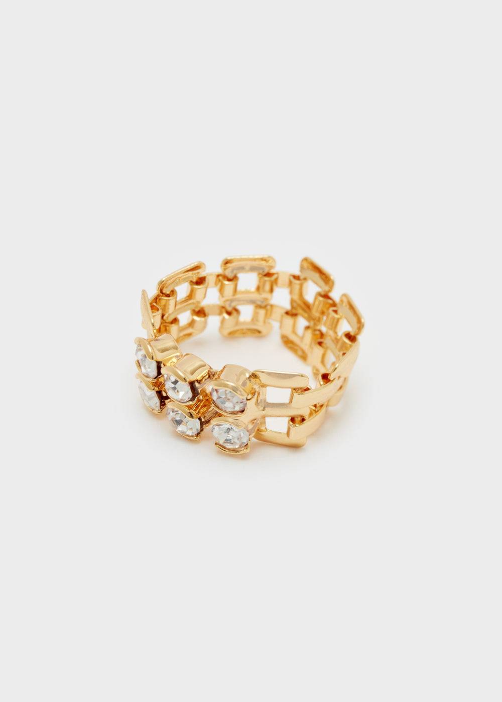 Nalí RING IN GOLD WITH CLEAR ZIRCONS Nuovo