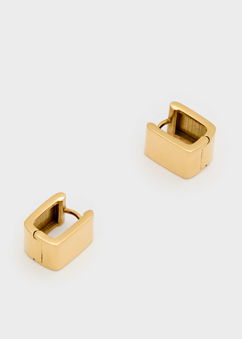 Nalí 14KT GOLD PLAT. S.STEEL SQUARE EARRINGS Soddisfazione Garantita