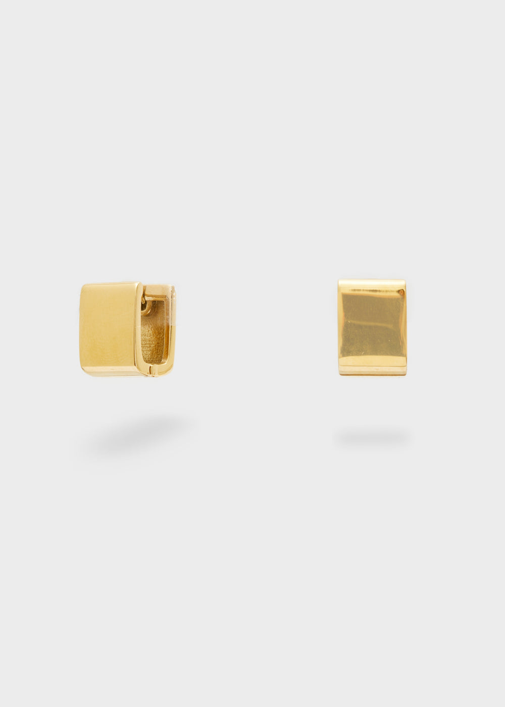 Nalí 14KT GOLD PLAT. S.STEEL SQUARE EARRINGS Soddisfazione Garantita