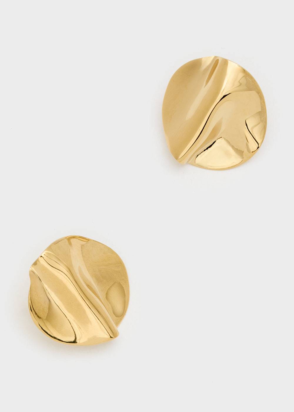 Nalí 14KT GOLD PLAT. S.STEEL ROUND EARRINGS Qualità Garantita