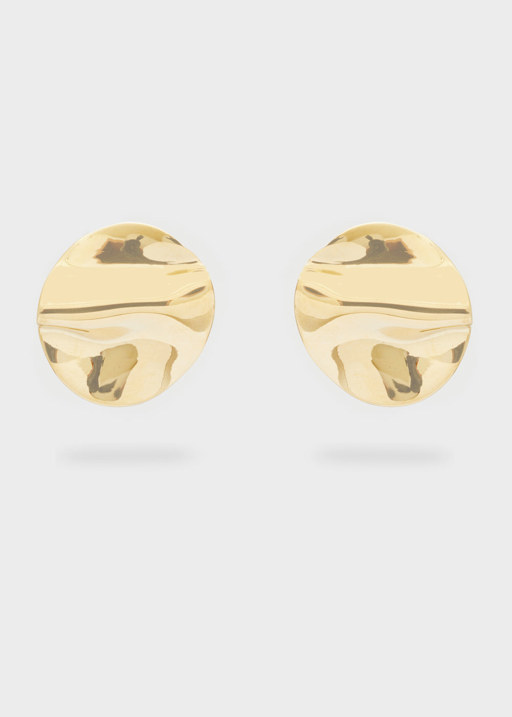 Nalí 14KT GOLD PLAT. S.STEEL ROUND EARRINGS Qualità Garantita