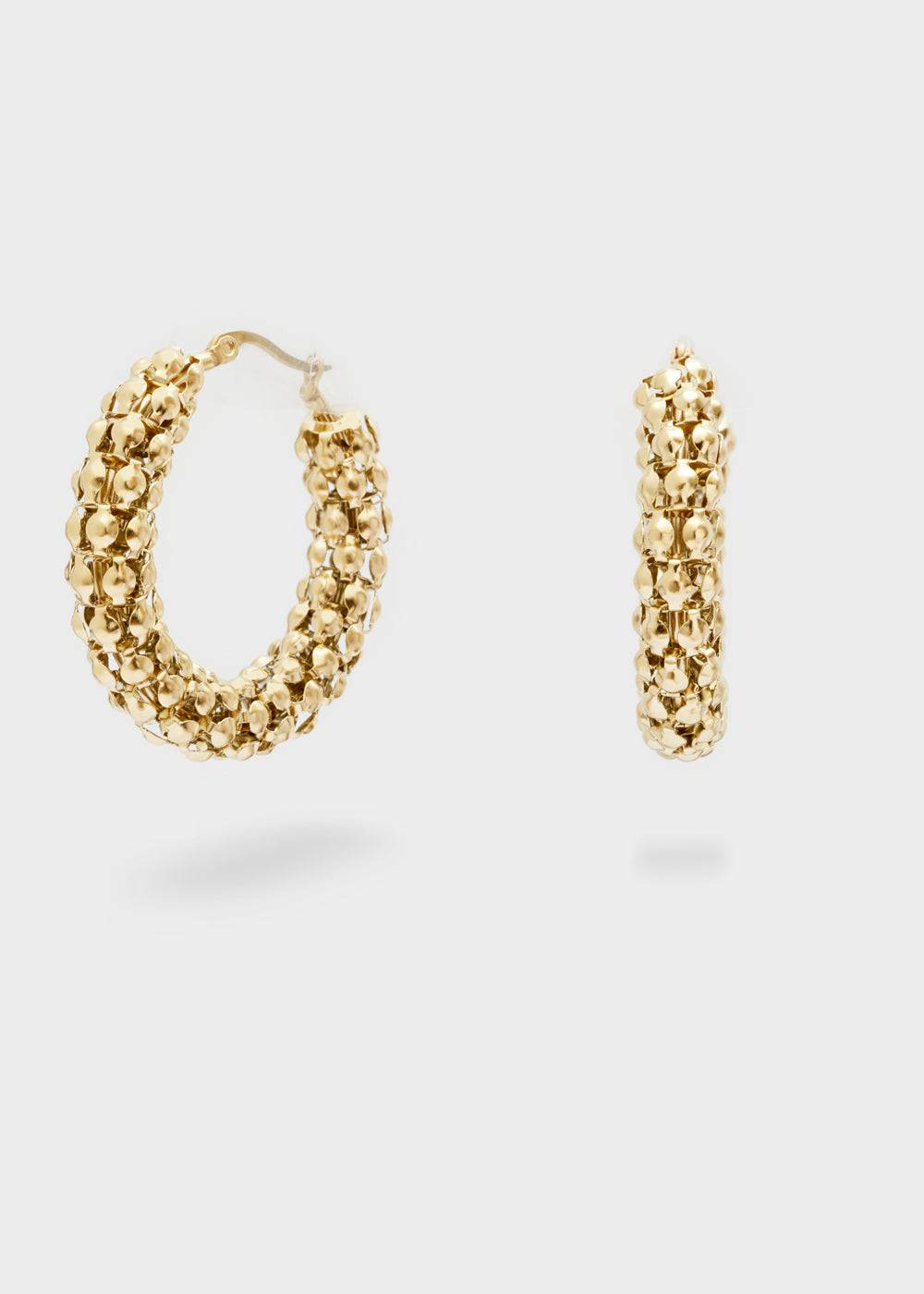 Nalí 14KT GOLD PLAT. S.STEEL HOOP EARRINGS Acquista Ora