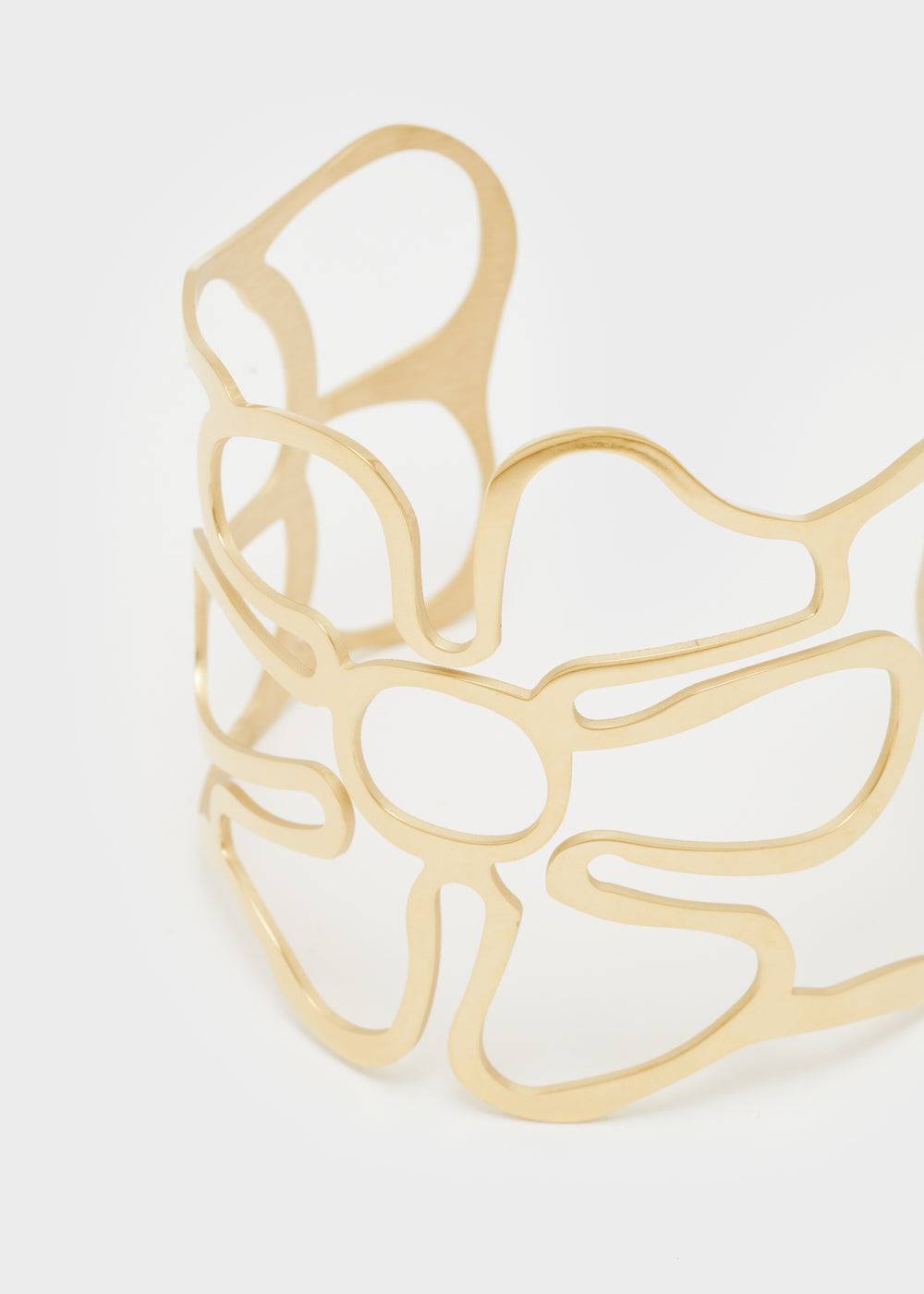 Nalí 14KT GOLD PLA. S. STEEL FLOWER BRACELET Shopping Online