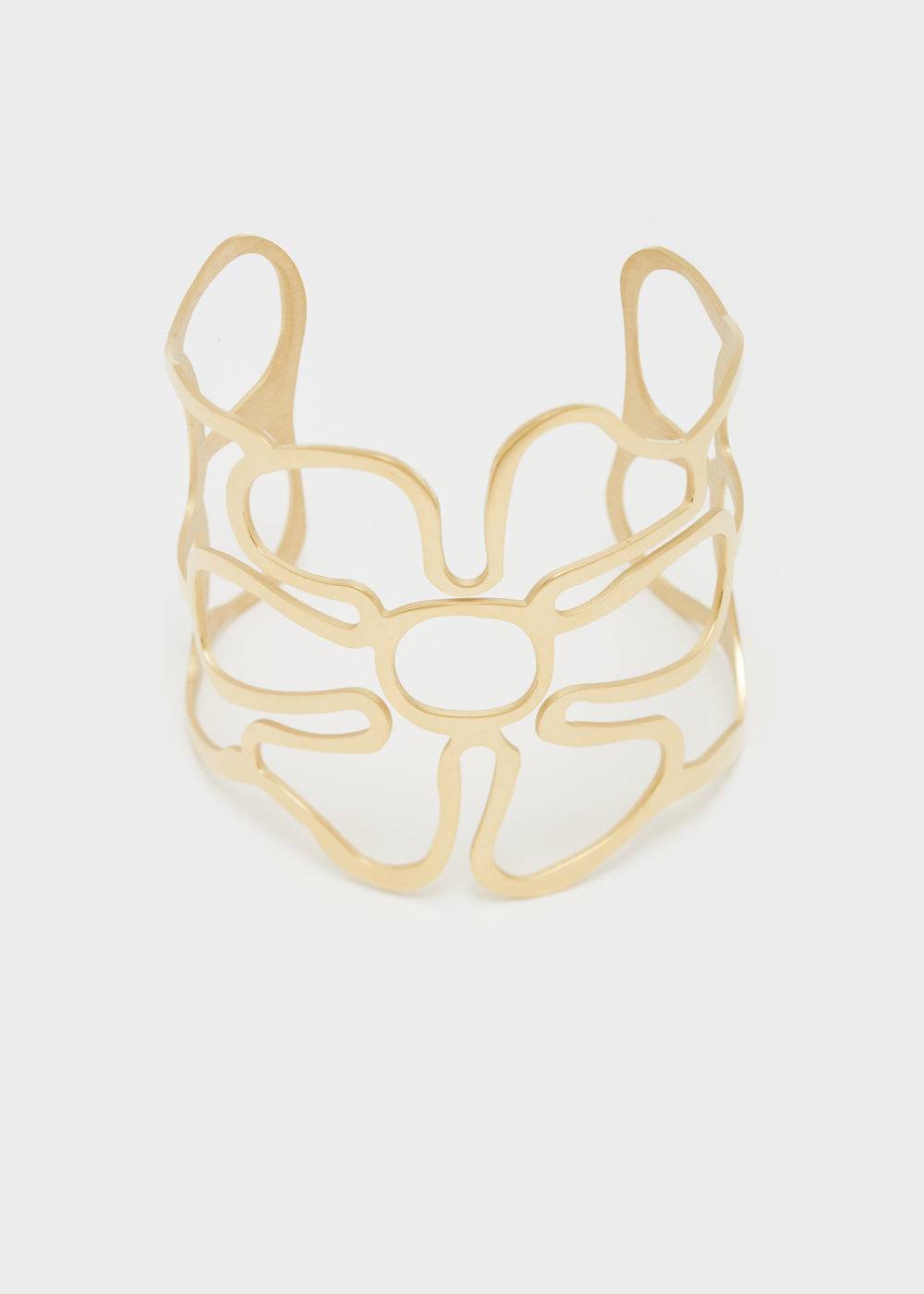 Nalí 14KT GOLD PLA. S. STEEL FLOWER BRACELET Shopping Online