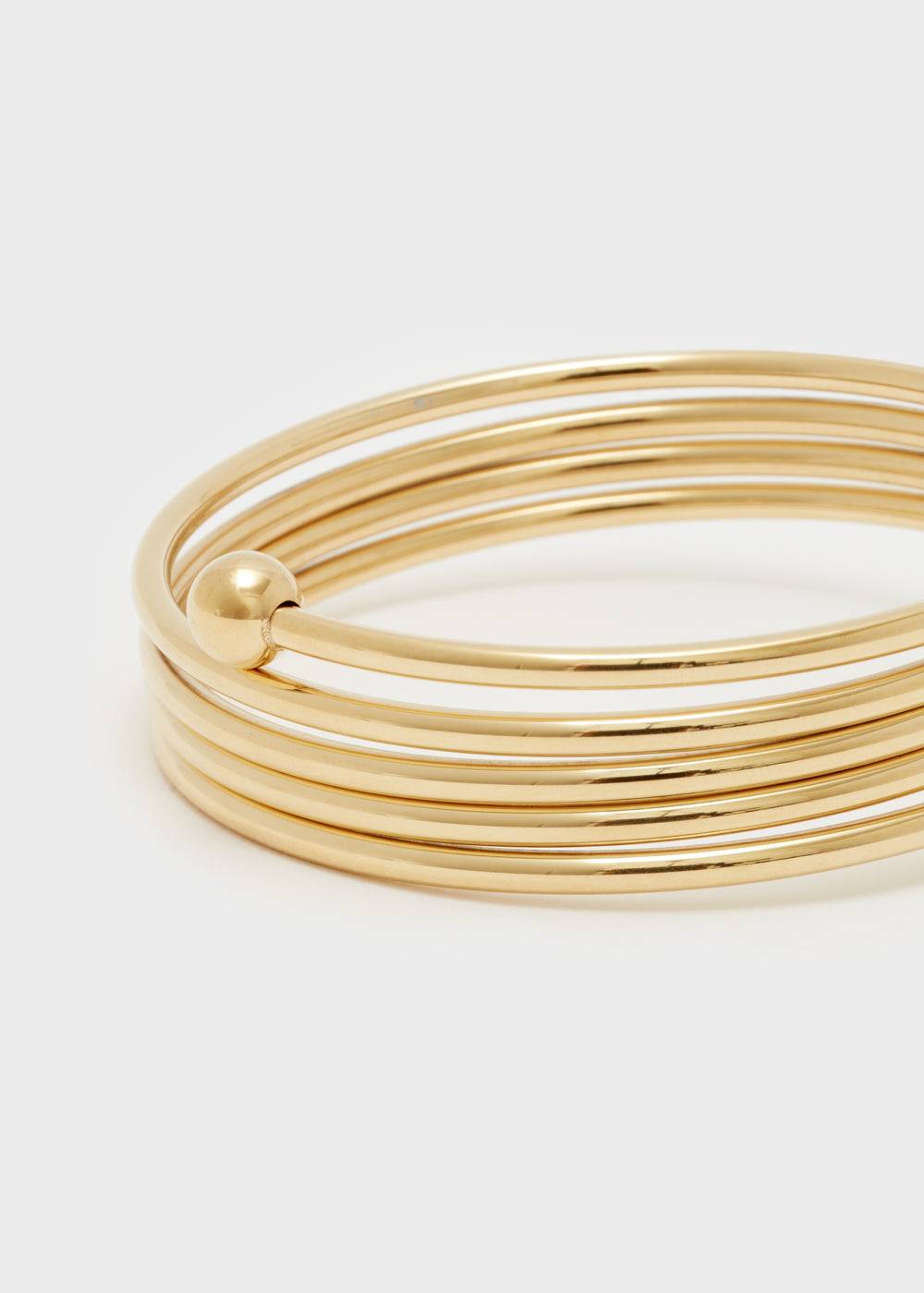 Nalí 14KT GOLD PLA. S. STEEL SPIRAL BRACELET Affare Del Giorno