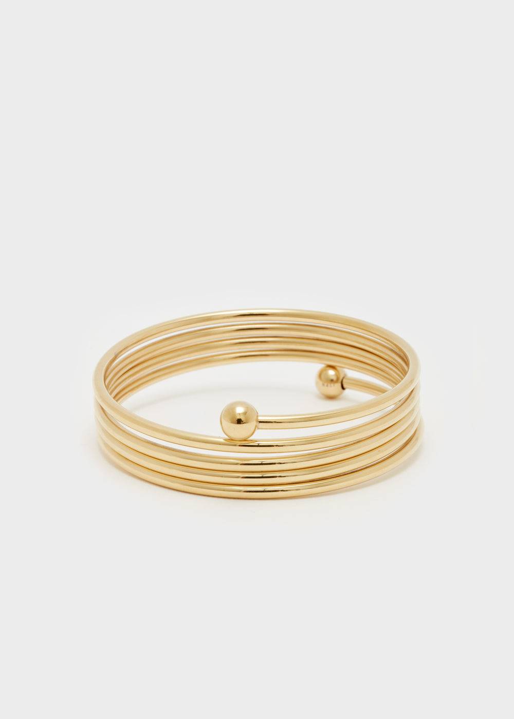 Nalí 14KT GOLD PLA. S. STEEL SPIRAL BRACELET Affare Del Giorno