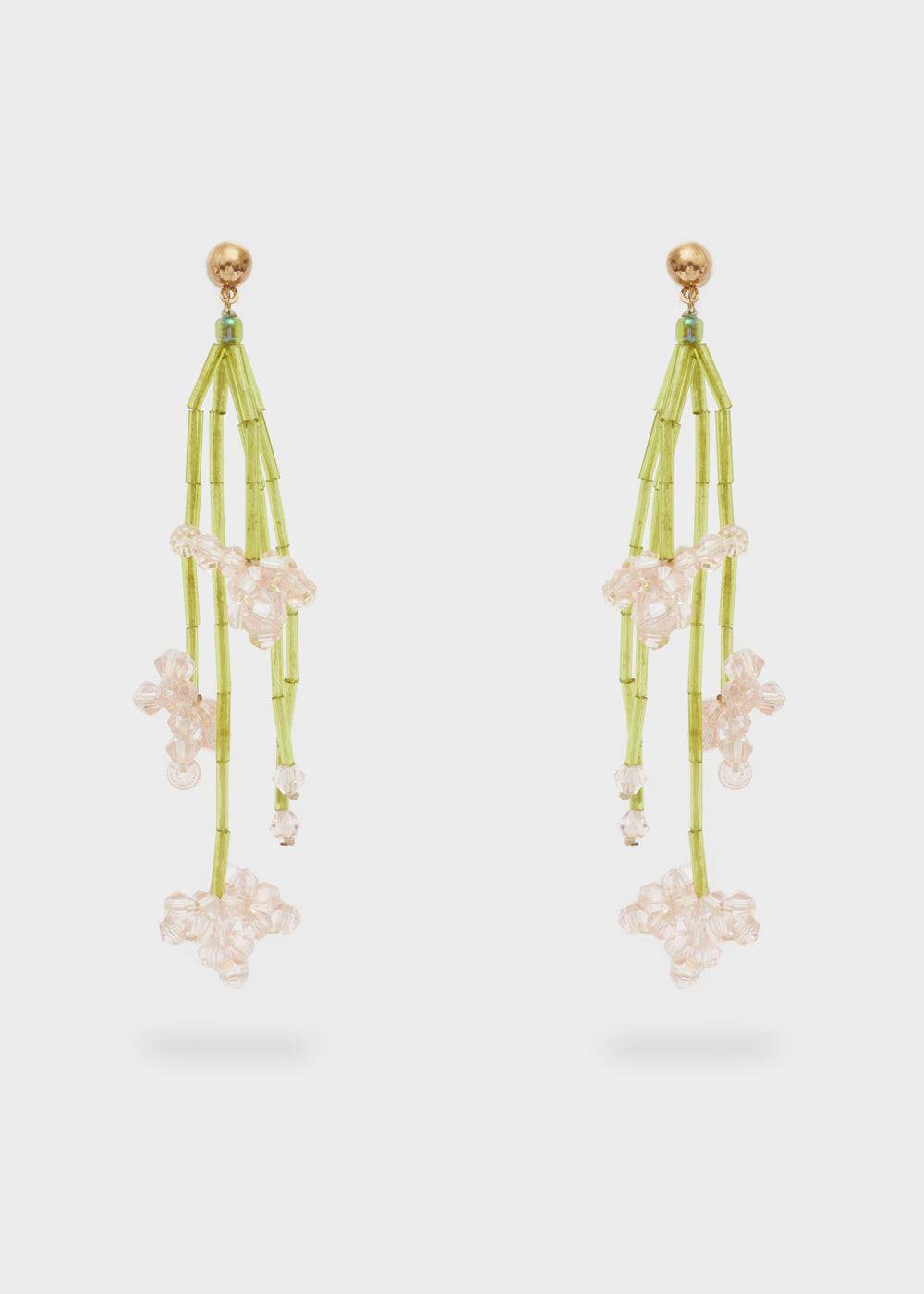 Nalí PENDANT EARRINGS W/ PINK PEARL FLOWERS Convenienza