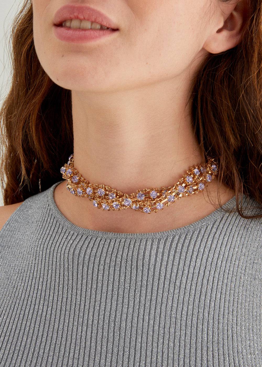 Nalí LIZA BRAIDED NECKLACE W/ STONES + COLORS Outlet