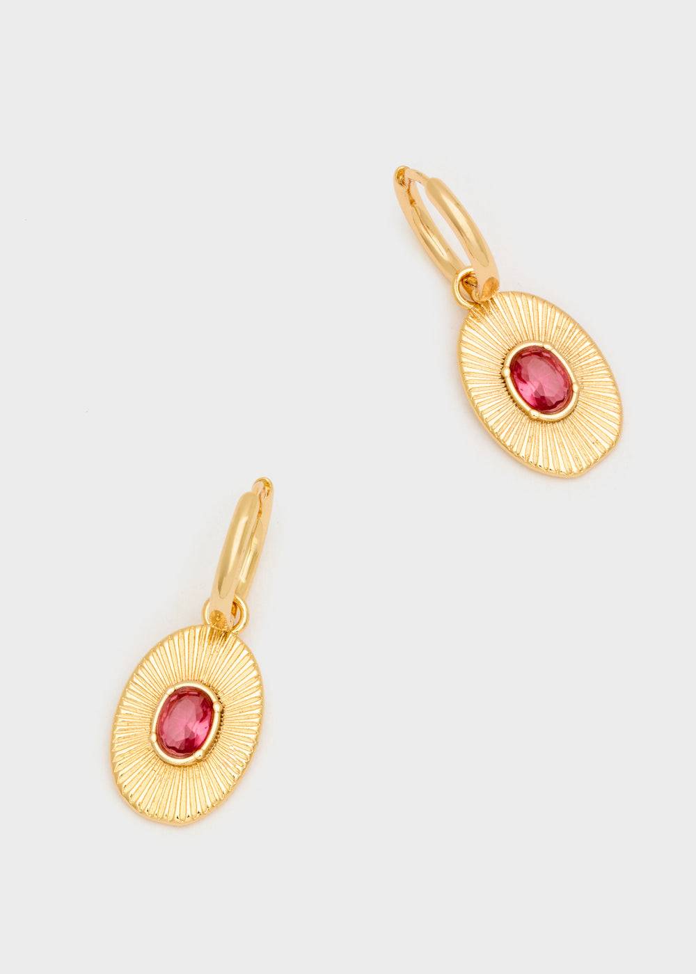 Nalí ZOLA OVAL EARRINGS W/STONE + COLORS Offerte