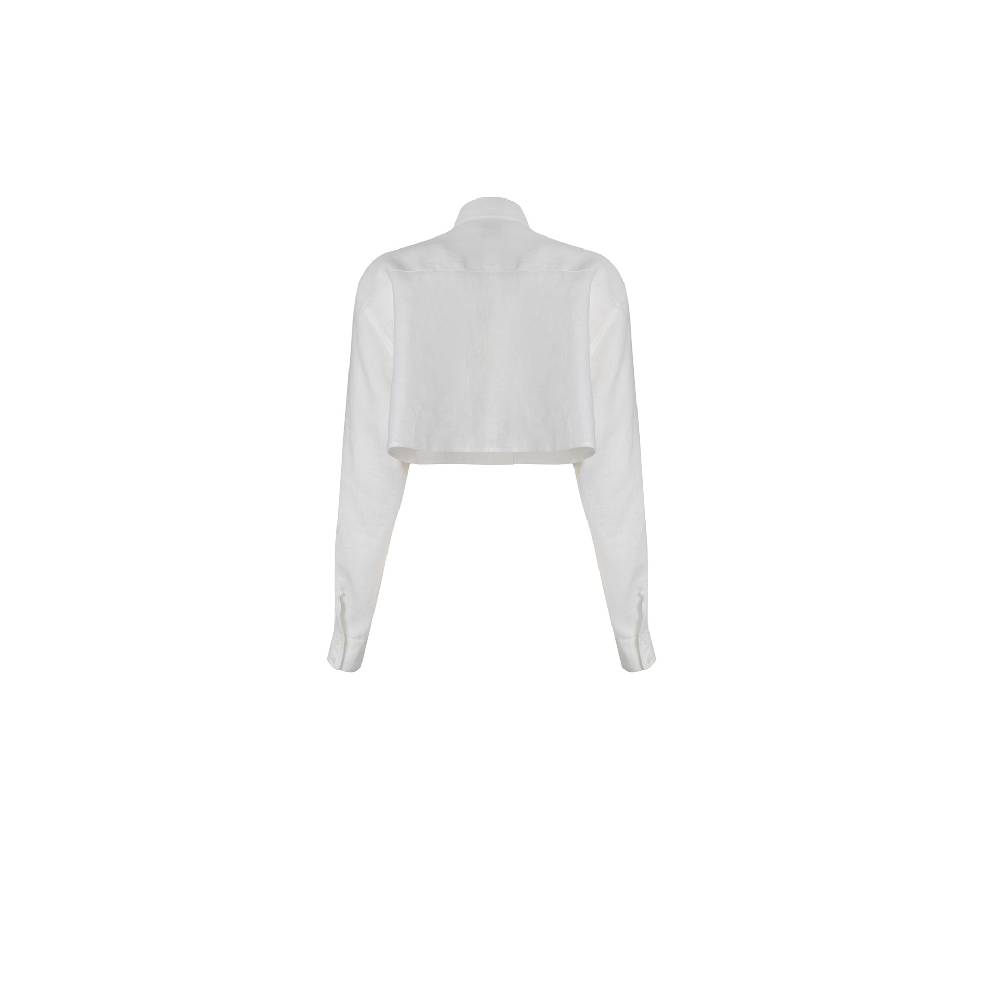 Nineminutes LUNAIRE – THE MAIA CROP LINUM WHITE In Vendita