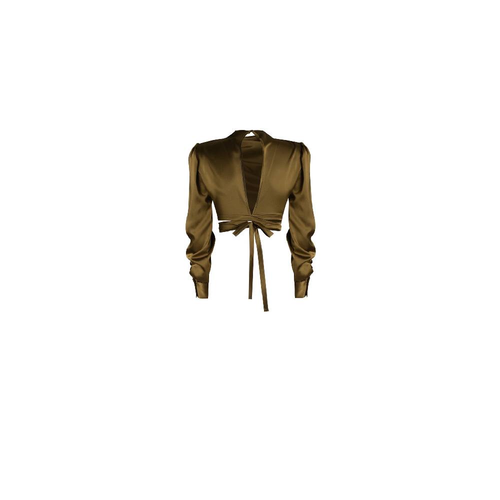 Nineminutes IMNOTPERFECT – THE DALIA TOP DOUBLE OLIVE Qualità Garantita