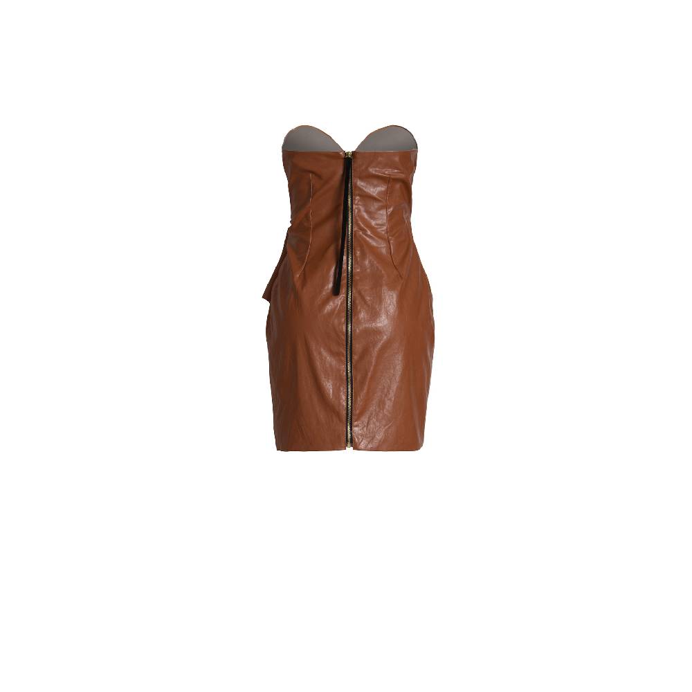 Nineminutes SS20 – THE PHOENIX DRESS LEATHER CUOIO Pezzi Unici