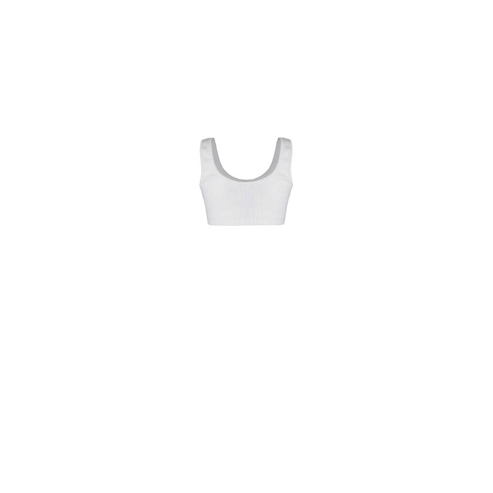Nineminutes REVERSIBLE – THE TANK CROP COTTON WHITE Presa