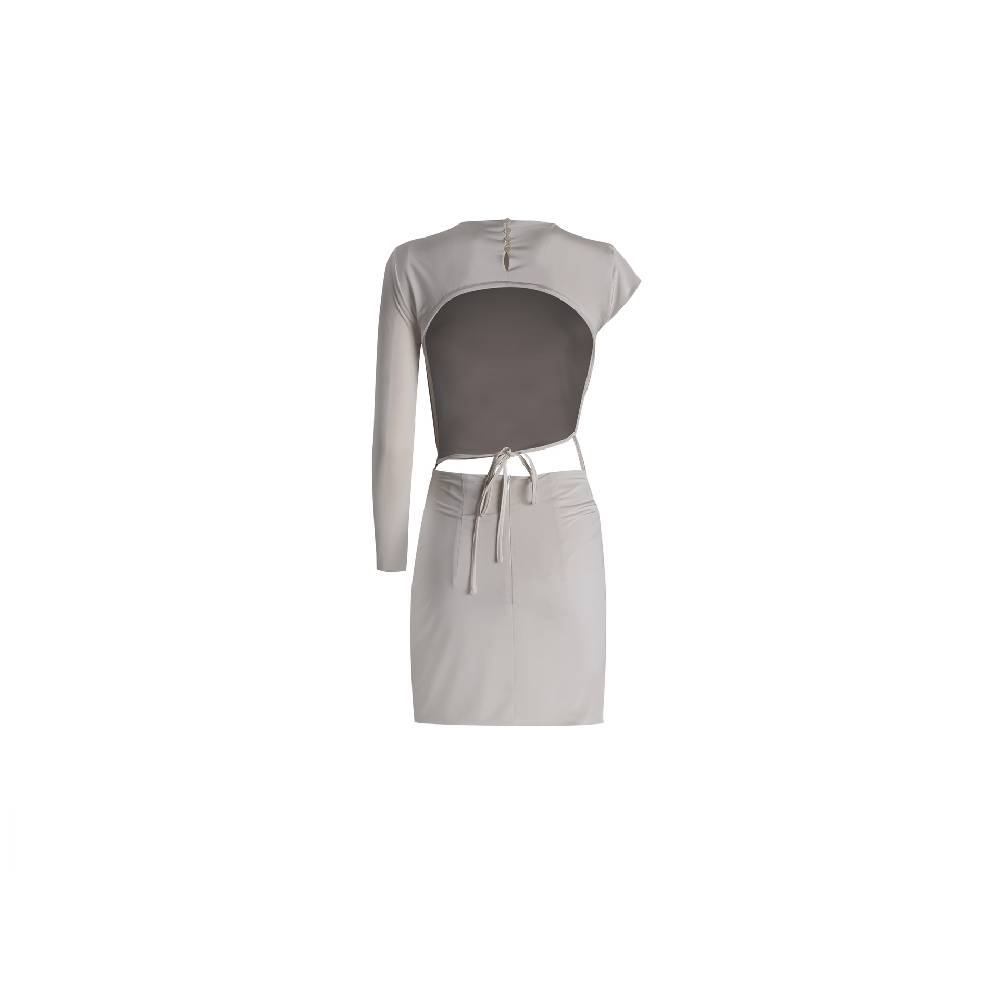 Nineminutes REVERSIBLE – THE BIBI DRESS LYCRA SAND Vendite Flash