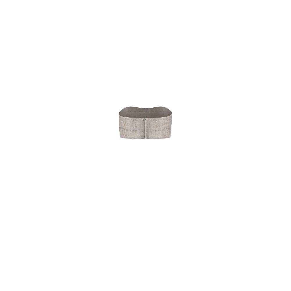 Nineminutes REVERSIBLE – THE LUCY CROP TOP GOLD LINEN In Saldo