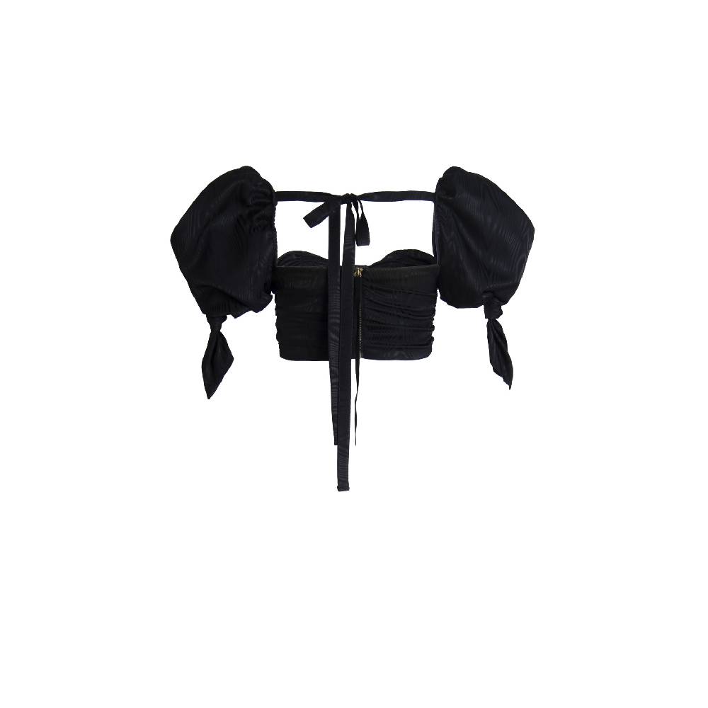 Nineminutes IMNOTPERFECT – THE CATHERIN TOP BLACK MOIRÉ Online