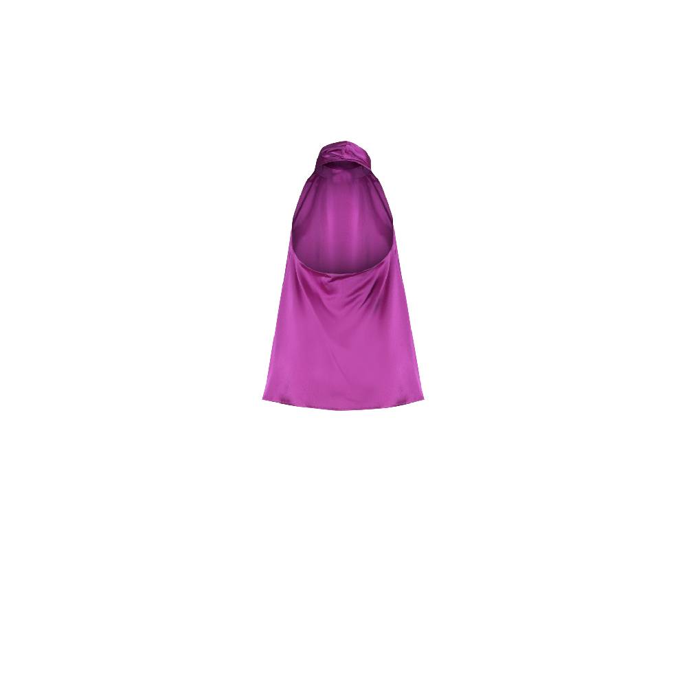 Nineminutes FW22.23 -THE ELVIRA TOP PLUM Liquidazione