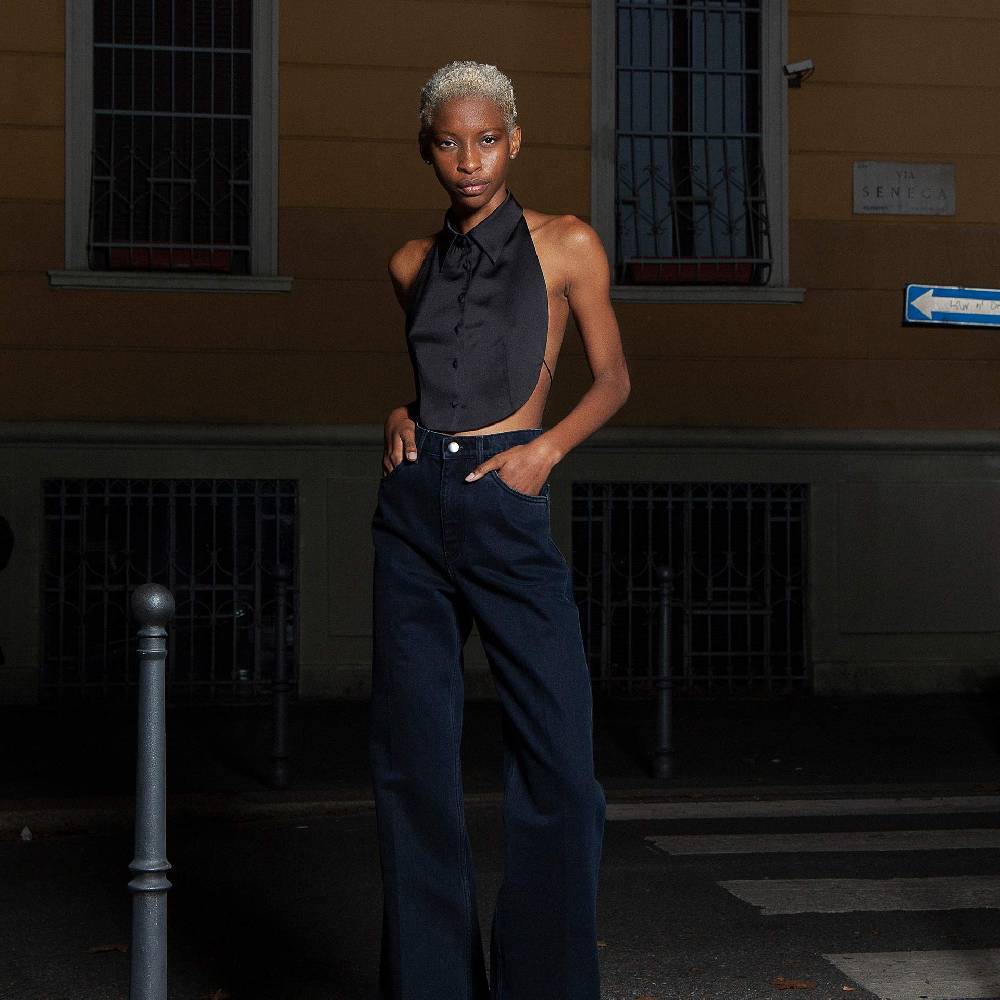 Nineminutes SS22-THE LIZA TOP BLACK Online