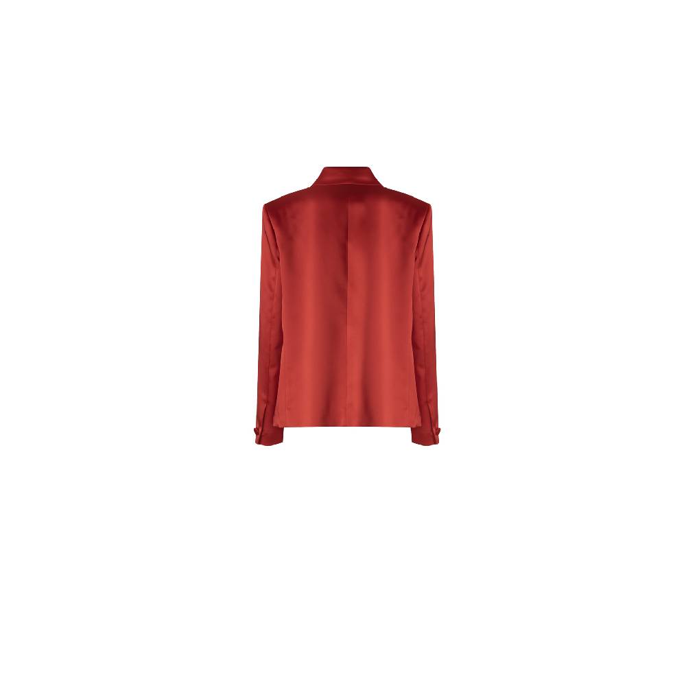 Nineminutes REVERSIBLE -THE MAN CROP SATIN ORANGE Nuovo