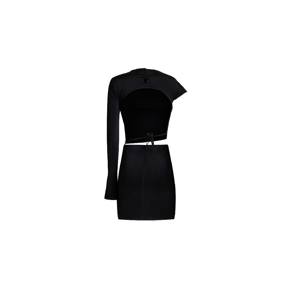 Nineminutes REVERSIBLE – THE BIBI DRESS LYCRA BLACK Sottocosto