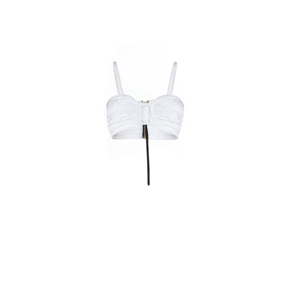 Nineminutes IMNOTPERFECT – THE BRA SILK WHITE MOIRÉ