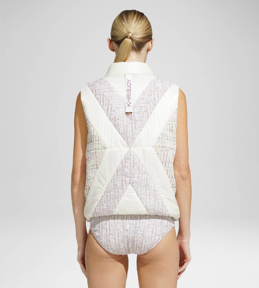 Khrisjoy MATT&GLOSSY TWEED VEST MIX PALE COLORS Sconto