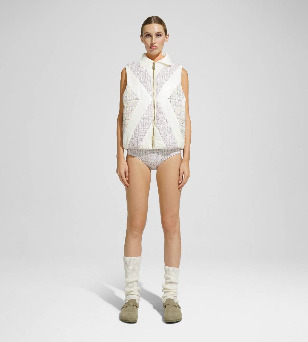 Khrisjoy MATT&GLOSSY TWEED VEST MIX PALE COLORS Sconto