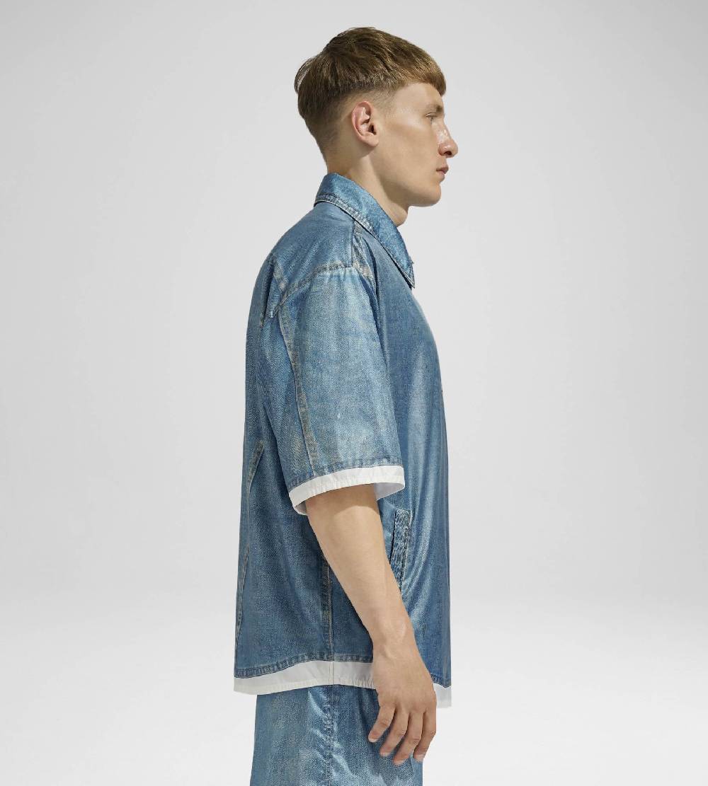 Khrisjoy DENIM PRINT SHIRT MEDIUM DENIM In Vendita