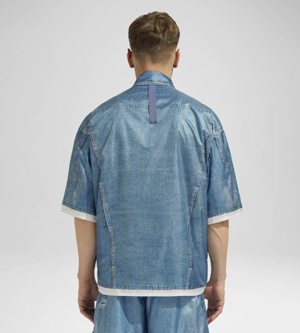 Khrisjoy DENIM PRINT SHIRT MEDIUM DENIM In Vendita