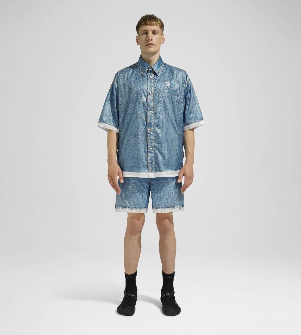 Khrisjoy DENIM PRINT SHIRT MEDIUM DENIM In Vendita