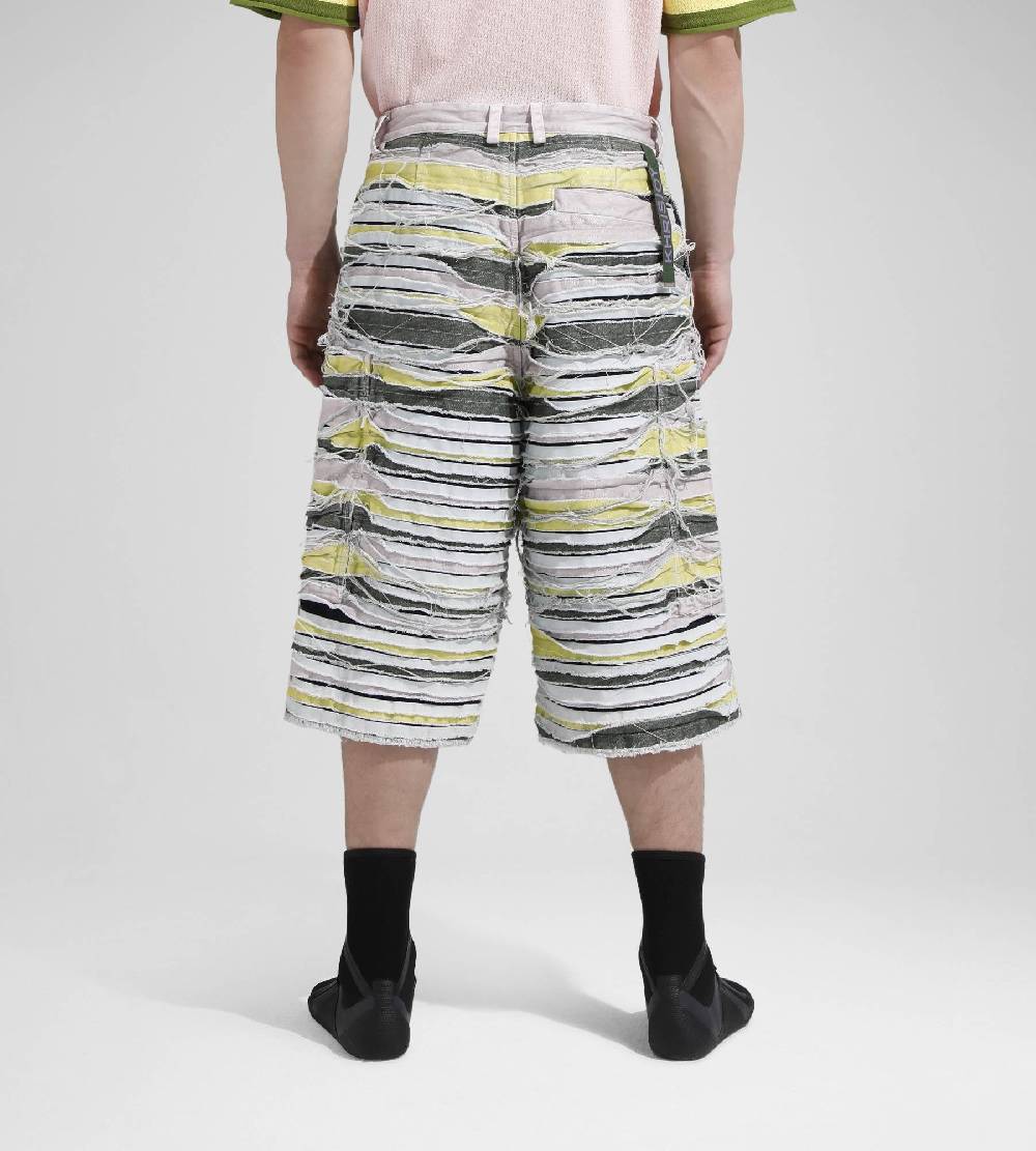 Khrisjoy LONG SHORTS DENIM STRIPES MULTICOLOR DENIM 2025