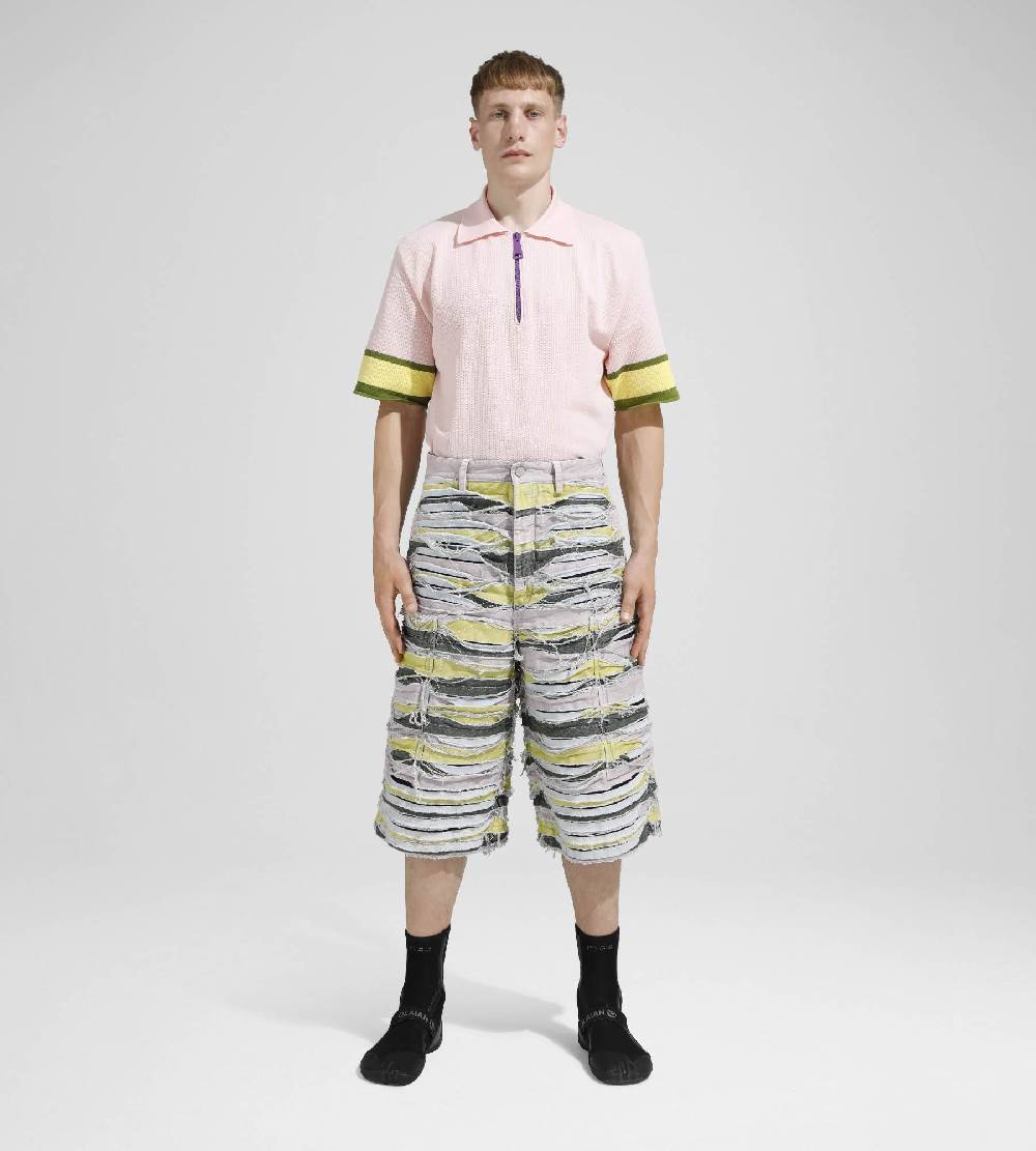 Khrisjoy LONG SHORTS DENIM STRIPES MULTICOLOR DENIM 2025