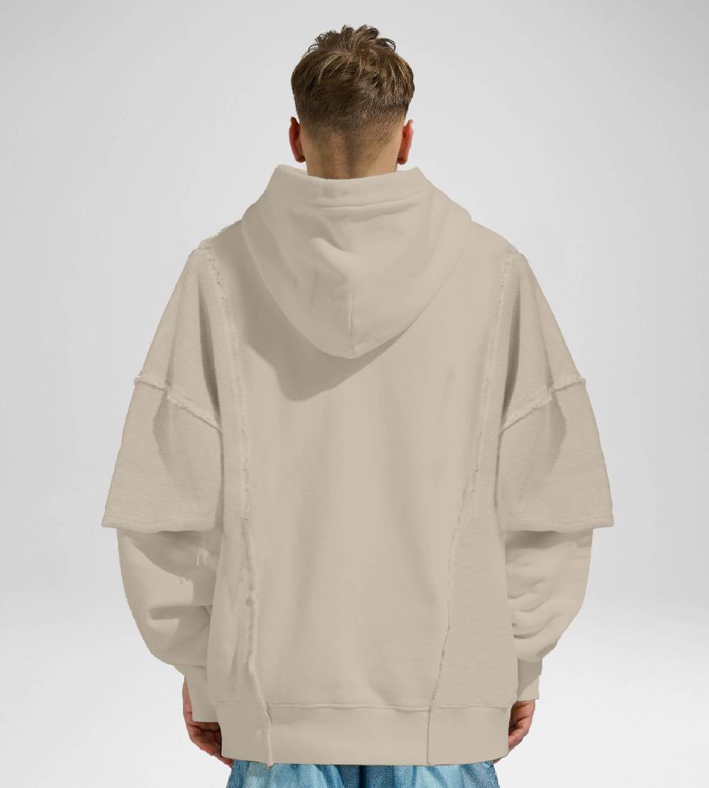 Khrisjoy HOODIE DOUBLE POCKETS DESERT Nuovo