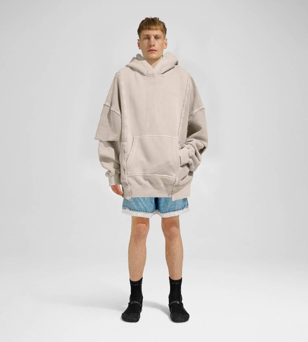 Khrisjoy HOODIE DOUBLE POCKETS DESERT Nuovo