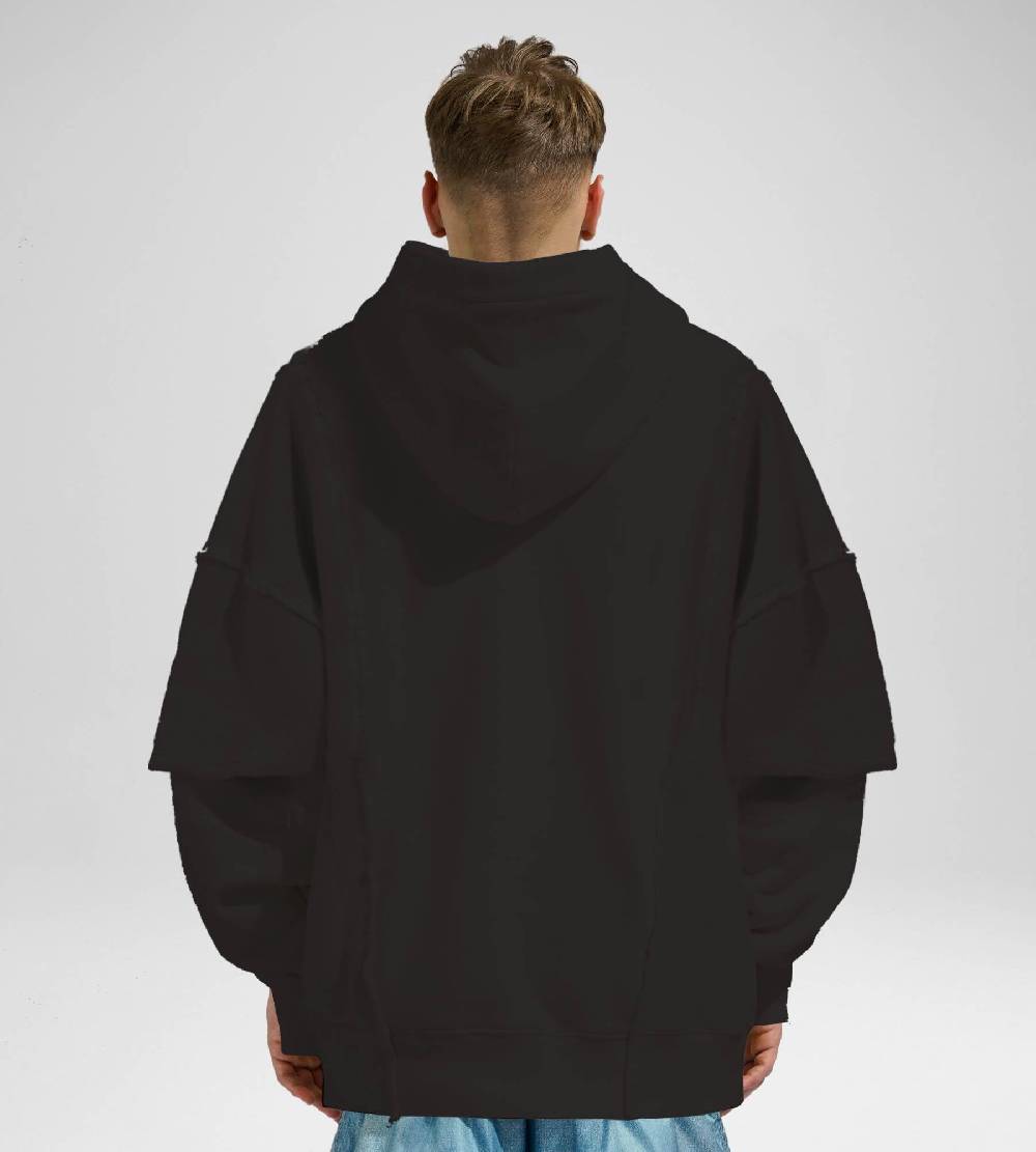 Khrisjoy HOODIE DOUBLE POCKETS BLACK Qualità