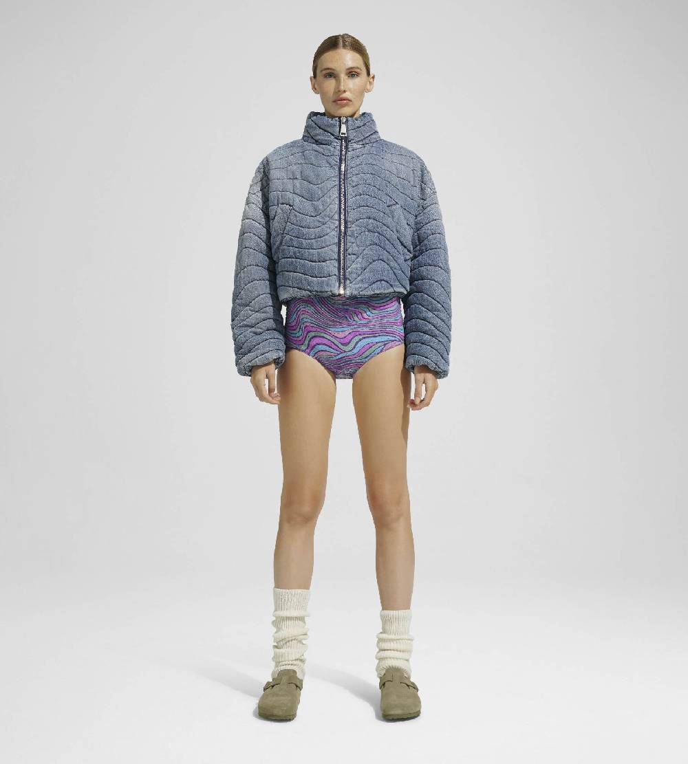 Khrisjoy WAVE JOY CROPPED DENIM MEDIUM DENIM Negozi Online