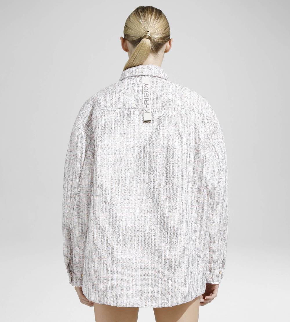 Khrisjoy OVERSIZE SHIRT TWEED PAILLETTES TRAMÉ Offerta