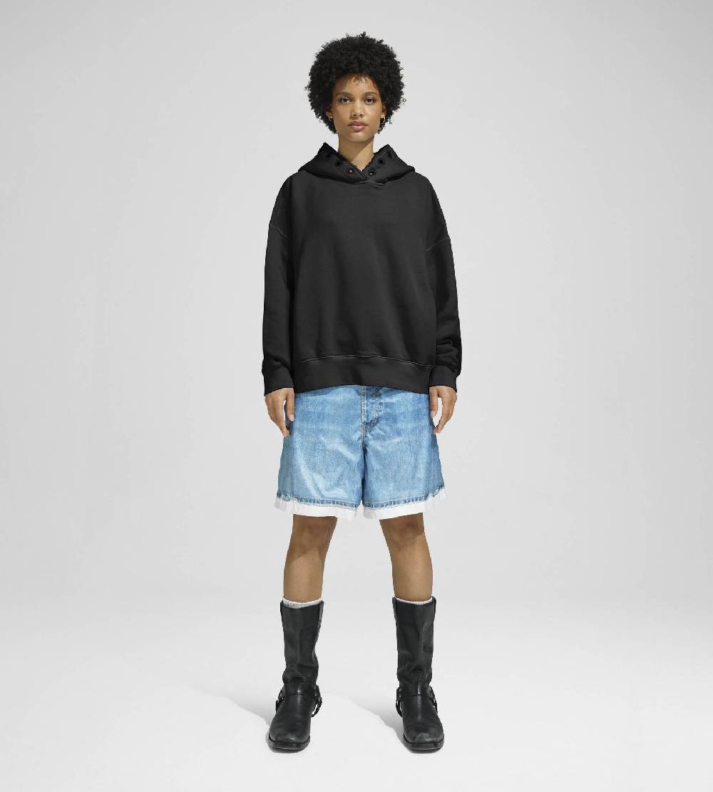 Khrisjoy HOODIE EYELETS BLACK Offerte