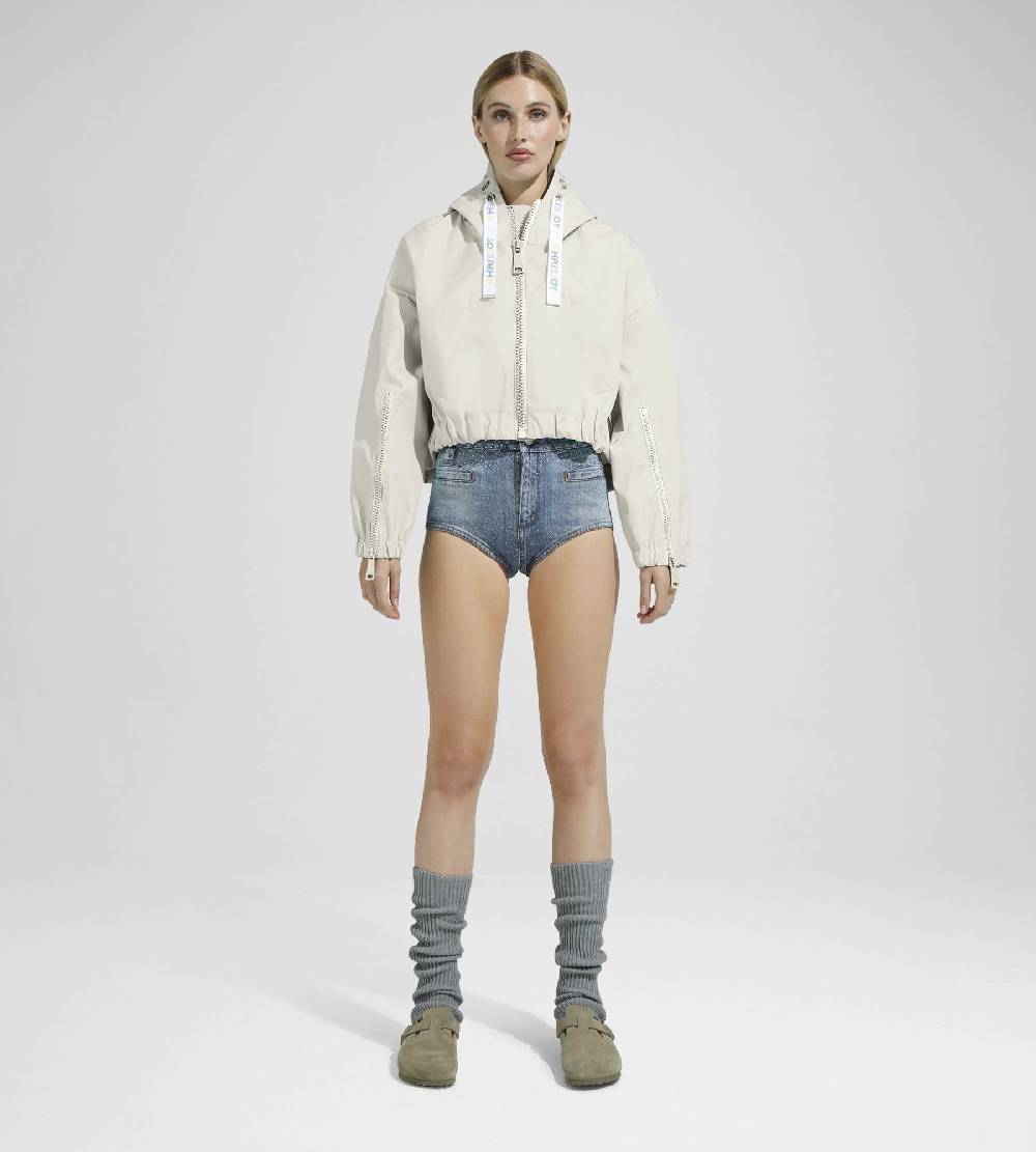 Khrisjoy NEW KHRIS CROP WINDBREAKER DESERT Vendita Economica