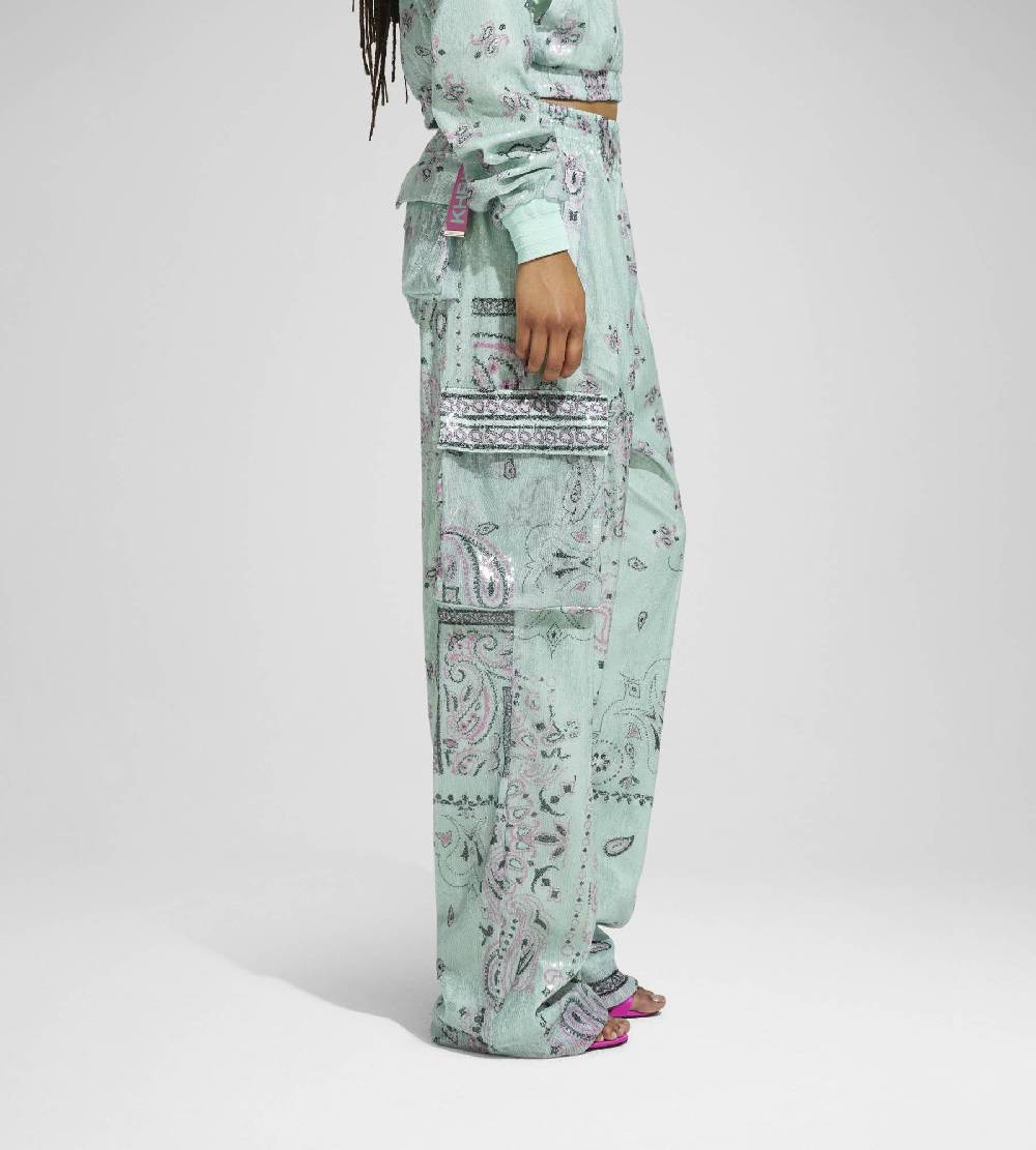 Khrisjoy PANTS MULTIPOCKET PAILLETTES BANDANA AFTER EIGHT Soddisfazione Garantita