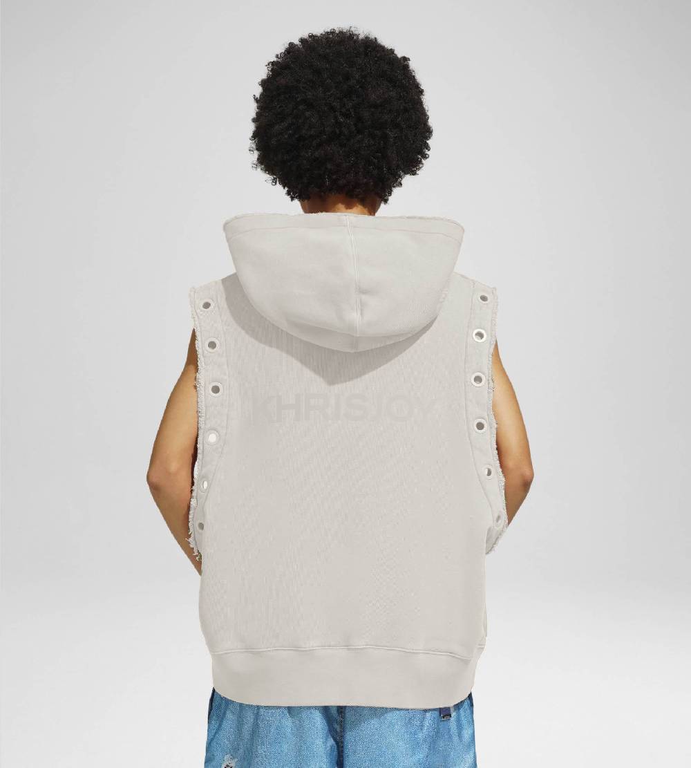Khrisjoy HOODIE VEST EYELETS DESERT Convenienza