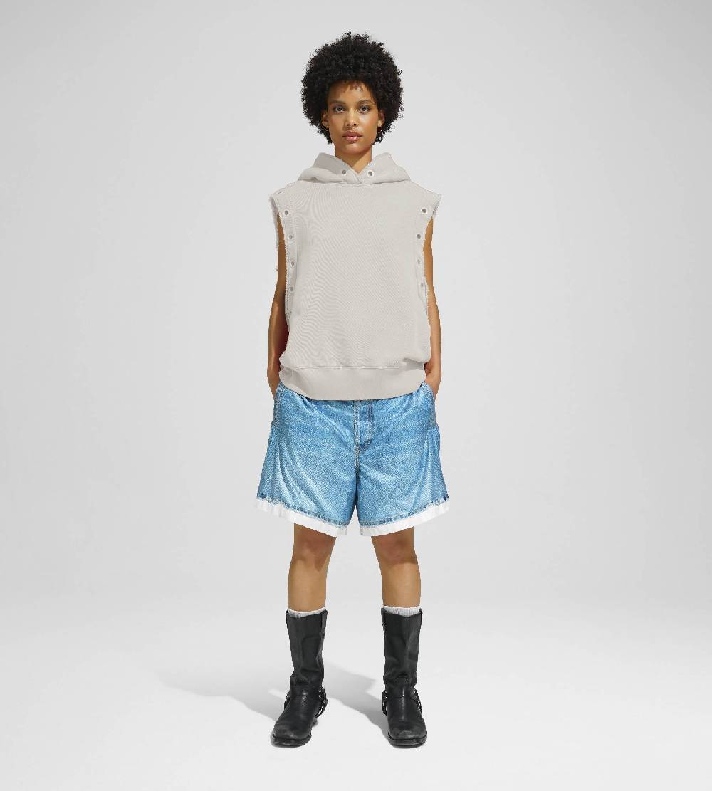 Khrisjoy HOODIE VEST EYELETS DESERT Convenienza