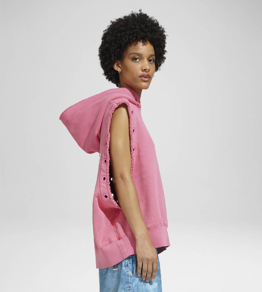 Khrisjoy HOODIE VEST EYELETS CANDY PINK Online