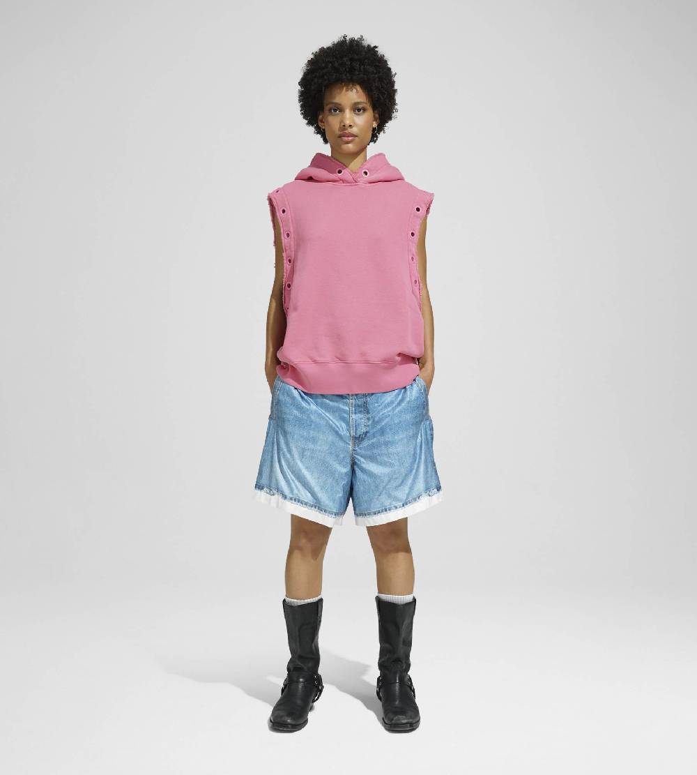 Khrisjoy HOODIE VEST EYELETS CANDY PINK Online