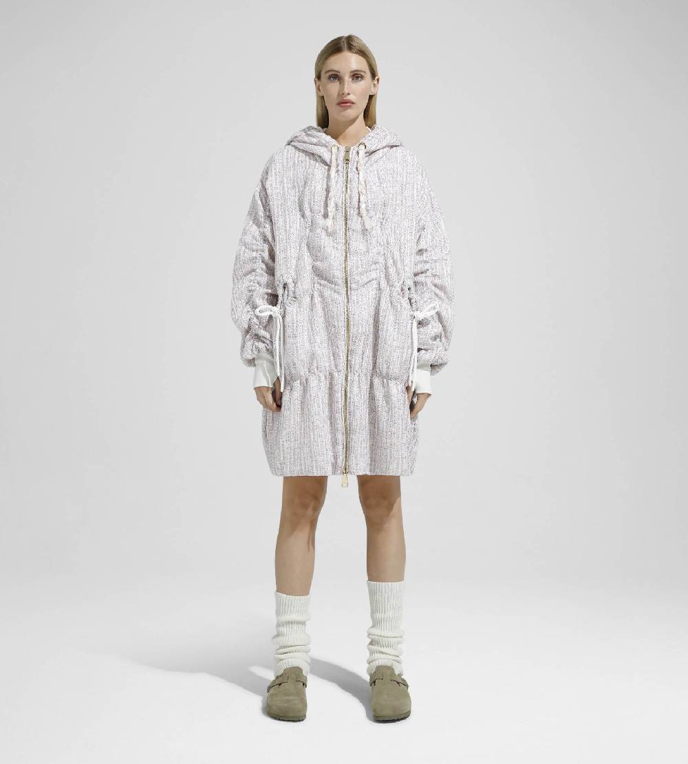 Khrisjoy KHRIS CLOUD LONG TWEED PAILLETTES TRAMÉ In Vendita