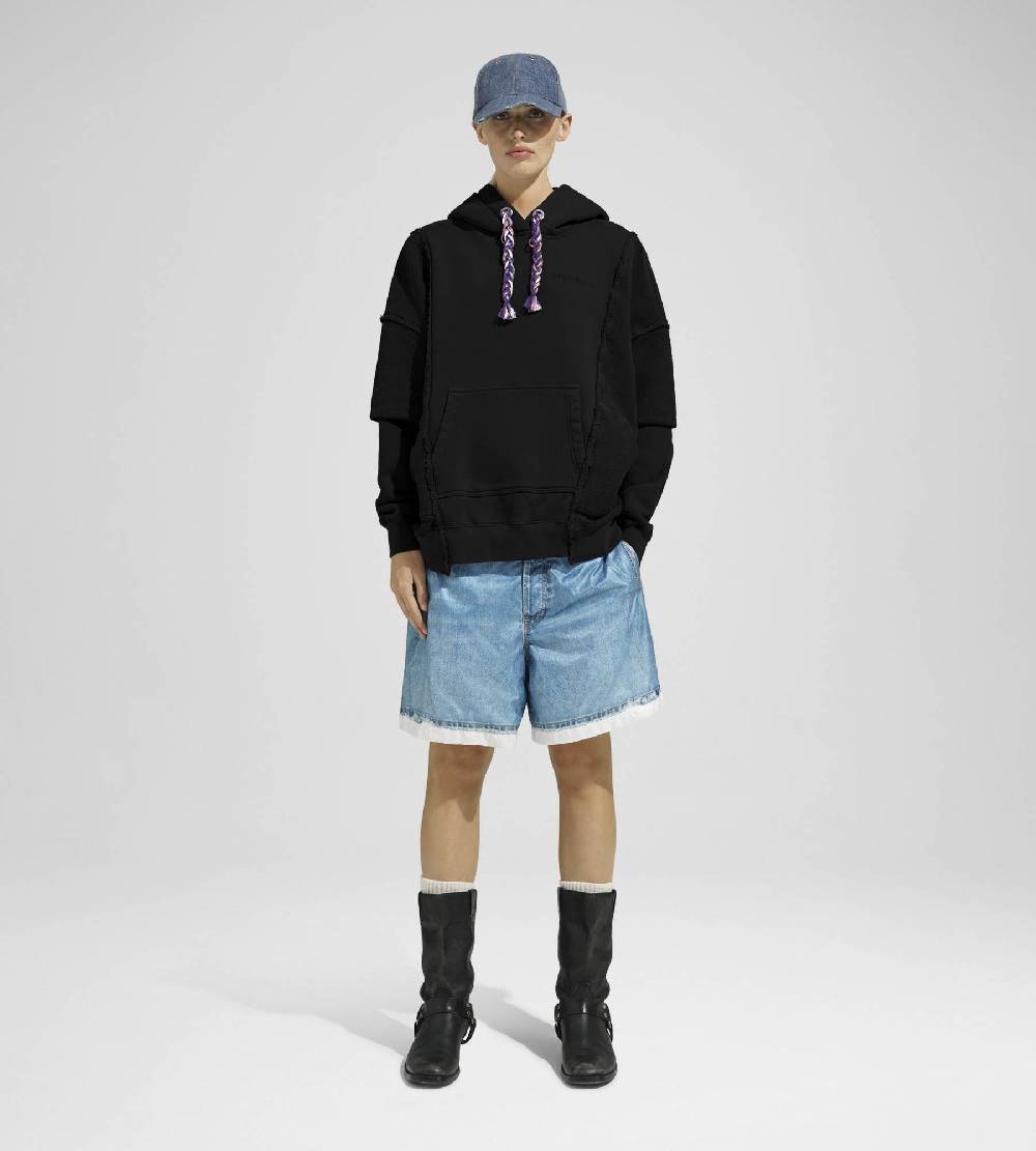 Khrisjoy HOODIE DOUBLE POCKETS BLACK Saldi Di Fabbrica